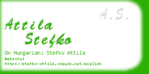 attila stefko business card